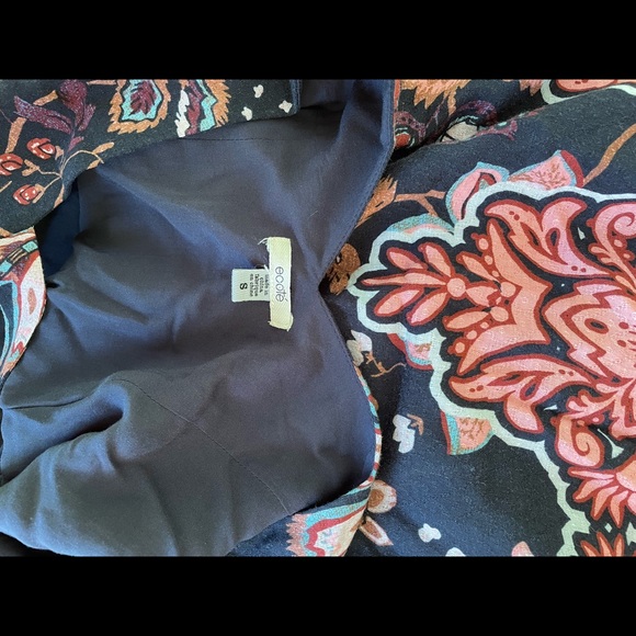 Ecote Urban Outfitters Geneva Floral Navy shift dress - Picture 4 of 5